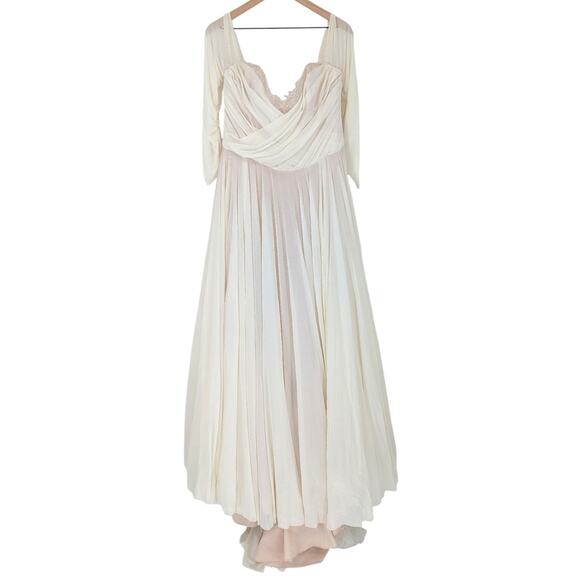 Wtoo by Watters Miles Wedding Dress Off Shoulder Tulle Bridal Gown 22 NWT - Picture 3 of 7